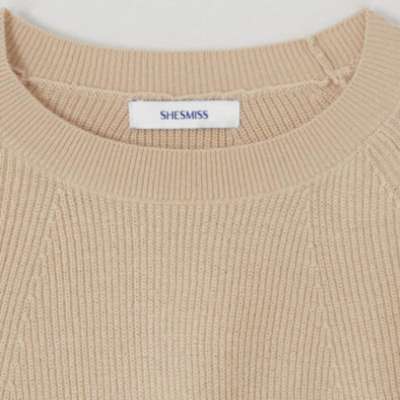  She S miSS  Raglan Sleeve RibBed Knit SSkpop12530 Be