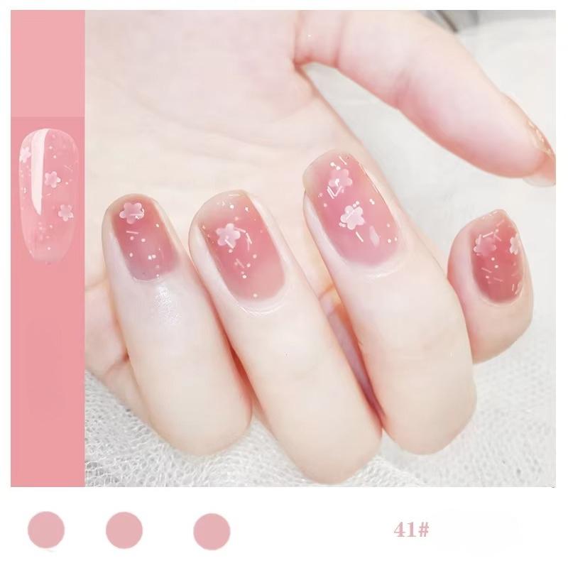 European and N Seal Color Bloom Print Neutral Nail Polish Tear-free and Bake-free Watercolor Nail Polish