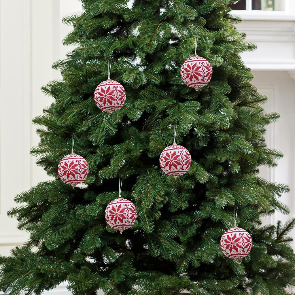 6 kusů Vánoční baňky ozdoby Strom závěsné dekorace Přívěsky s přívěsky na Vánoce