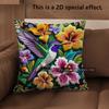 2D Hummingbird Floral Bohemian Throw Pillow Covers Pattern Cushion Cover Suitable For Sofa Bedroom Car Pillow Cover