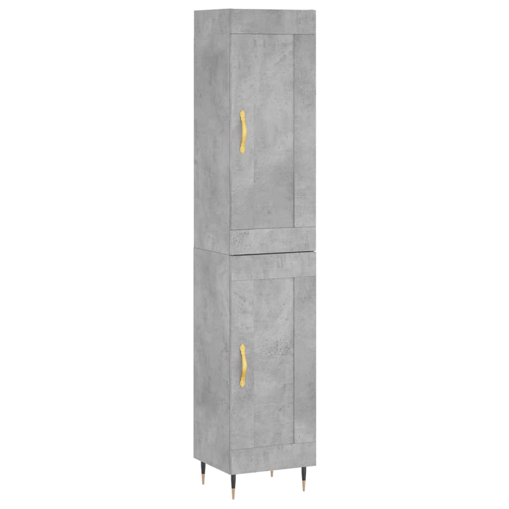 Highboard Concrete Grey 34.5 x 34 x 180 cm Particleboard
