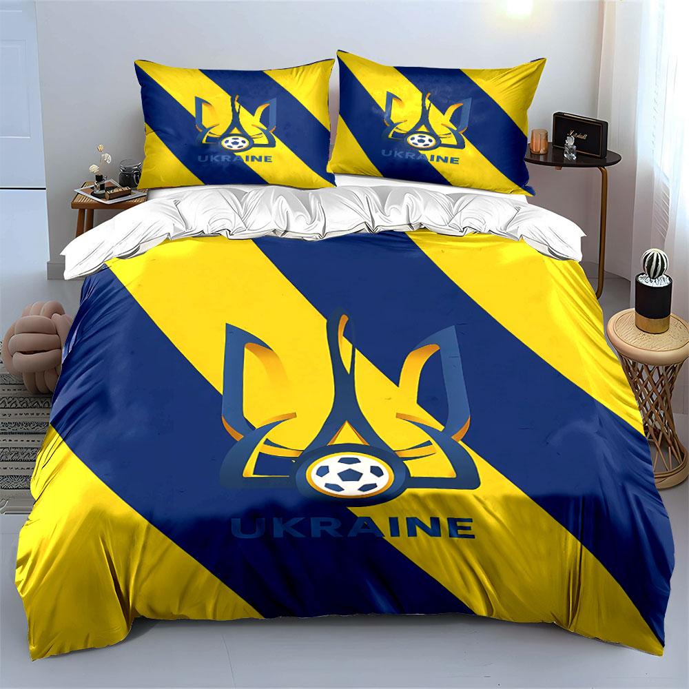 Ukraine Flag Bedding Set Bedding Duvet Cover Set Duvet Cover Pillowcases (1 * Duvet Cover 2 * Pillowcases, without duvet insert)