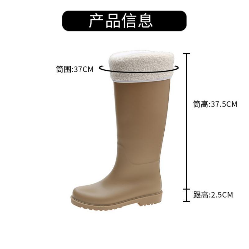 Fashion white rain shoes women's tall water shoes kitchen food factory work boots aquaculture waterproof rain boots