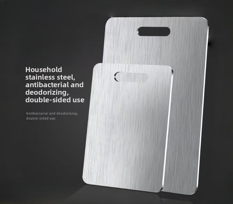 Titanium Cutting Stainless Boards for Kitchen Board 316 Steel Thickened Double Sided Food Grade Portable Fruit Meat Chopping