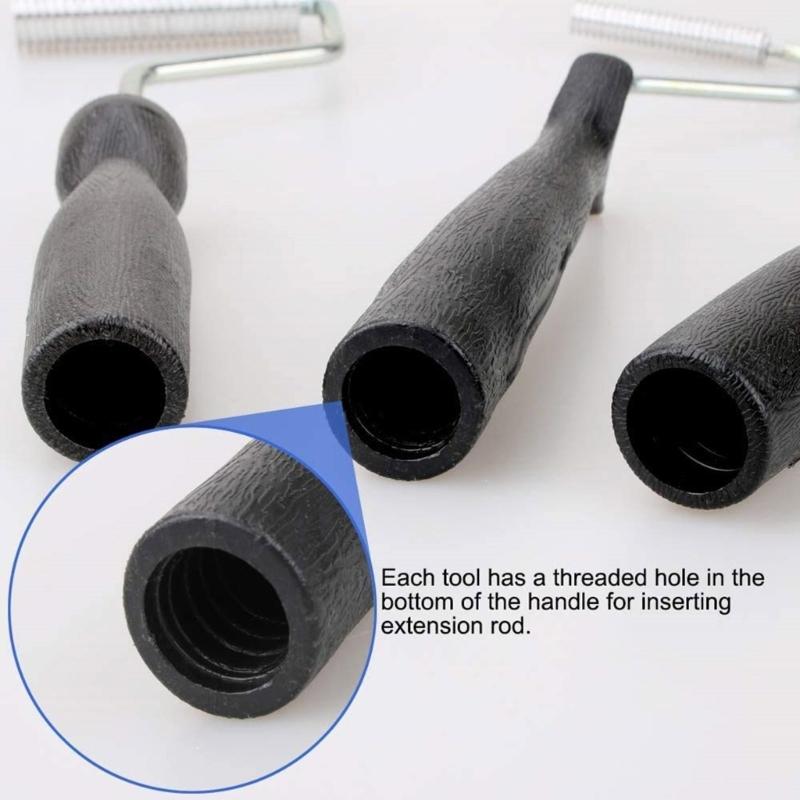 4Pcs Fiberglass Laminating Roller Set for Air Bubble Removal and Resin Compaction In Boats and Bathtub Repair