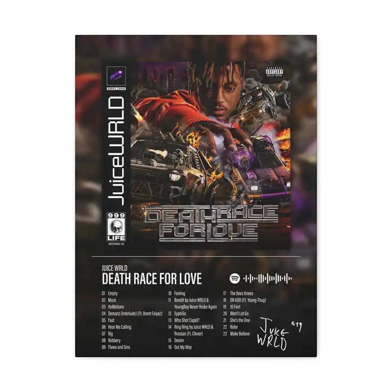 Aesthetic Hip Hop Legends Never Die Fighting Demons Rapper Music Album Juice Wrld Poster Canvas Print Wall Art Room Decor
