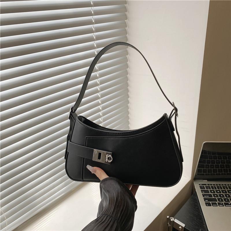 

Bag women s summer new high-end solid color versatile underarm niche design texture shoulder portable women s bag чёрный