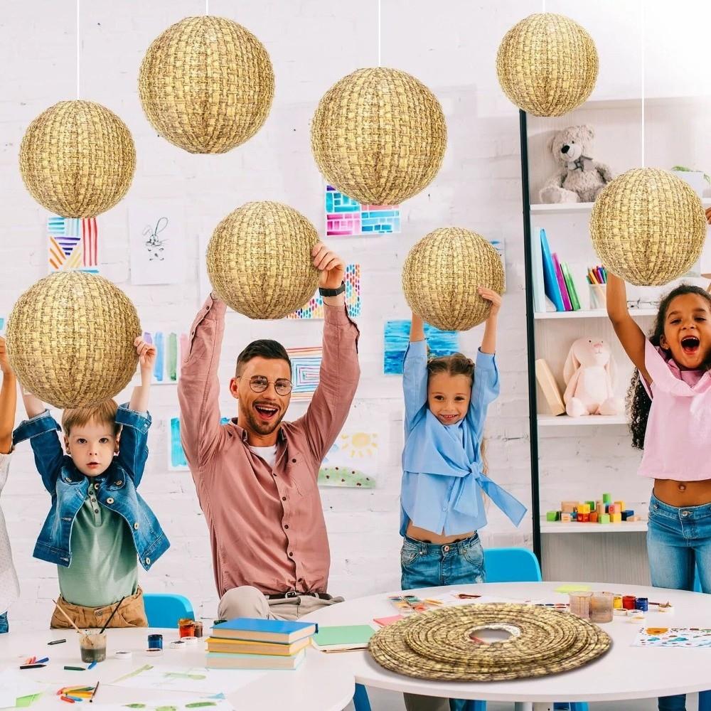 3PCS 8 10 12 Inch Burlap Paper Lanterns Paper Material Decorative Paper Lantern  Party Themes