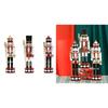 30cm Christmas Nutcrackers Ornament Hand Painted Doll Wood Solider King Figurine Tabletop Decorations for Home Bedroom