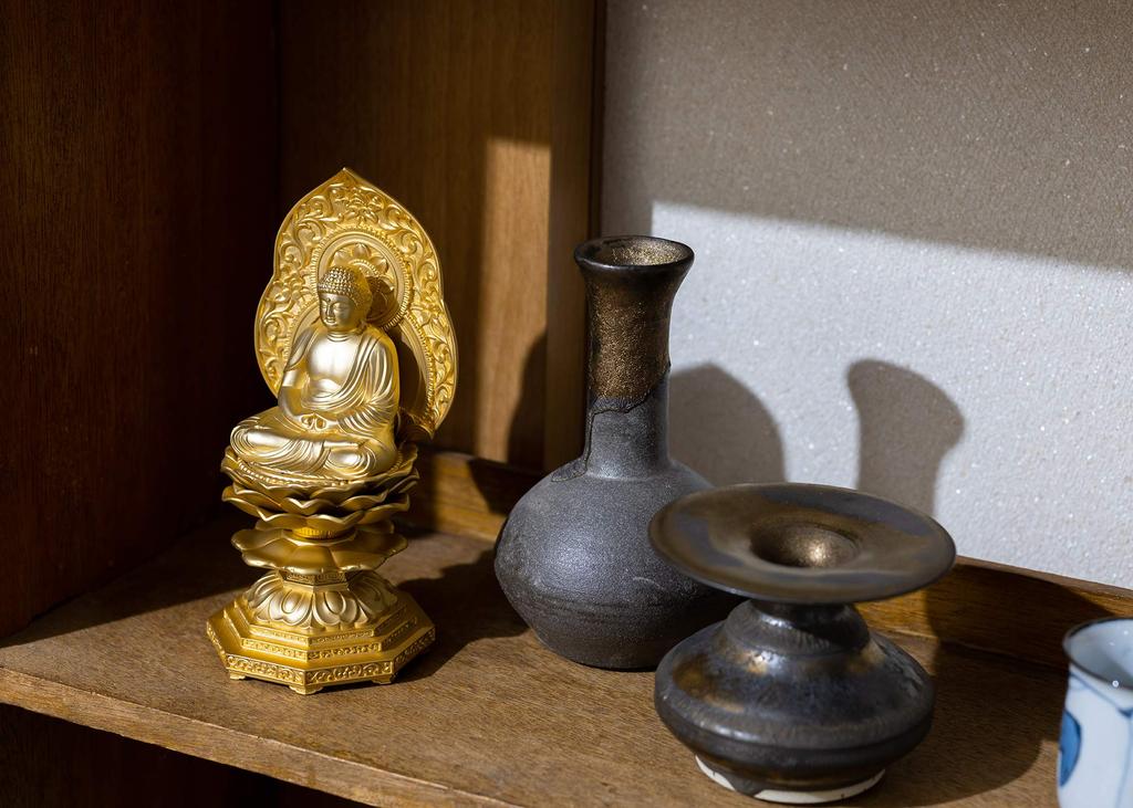 Seated Amitabha Buddha 15cm Shuun Tendai Takaoka bronzeware Buddha seated statue, (gold plated/24k gold), sculptor Makita, model sect, (Amitabha