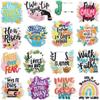 Coconut Crisp Embroidery Cloth Sticker Inspirational Shengjing Patch Sticker Clothes Decoration Letter Embroidery Label Inspirational Chapter