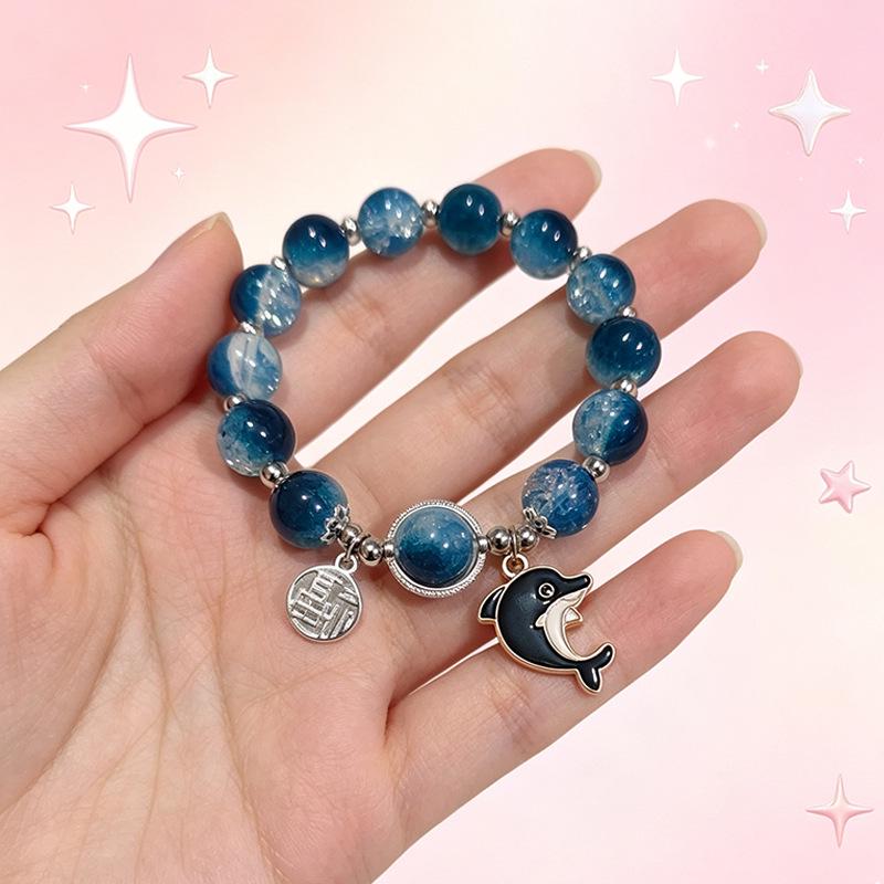 Summer Special Two-Tone Glass Beads Floral Bracelet – Luxurious & Soft Design for Women and Students