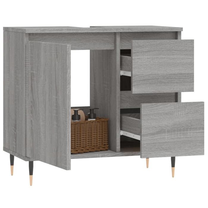 VidaXL Armoire de bain sonoma gris 65x33x60 cm bois d'ingénierie 831602