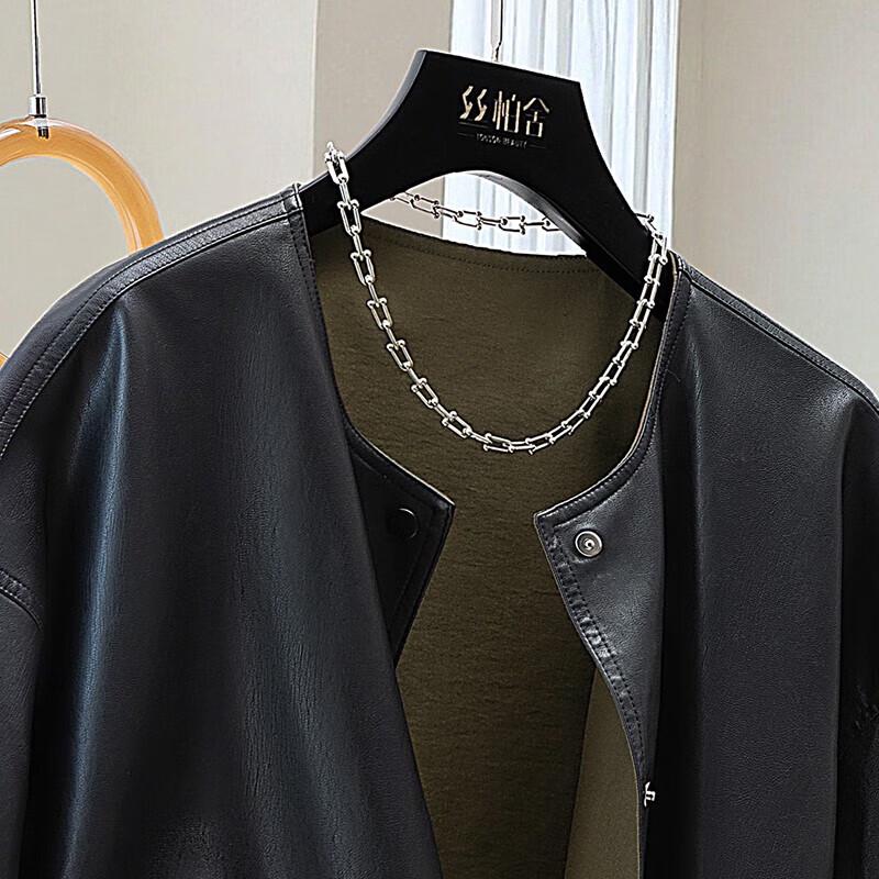 Women's Loose Fit Drop-Shoulder Moto Jacket