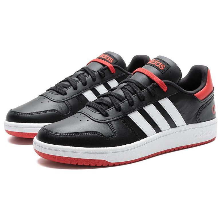 adidas Hoops 2.0 Bequeme Vielseitige Stoßdämpfende Langlebige Low-Top-Sneaker Unisex-Sneaker Schwarz Weiß Rot IH6368