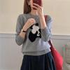 2024 Fall/Winter Women's Casual Fluffy Panda Sweater: Soft, Round Neck, Loose, Slimming Knitwear