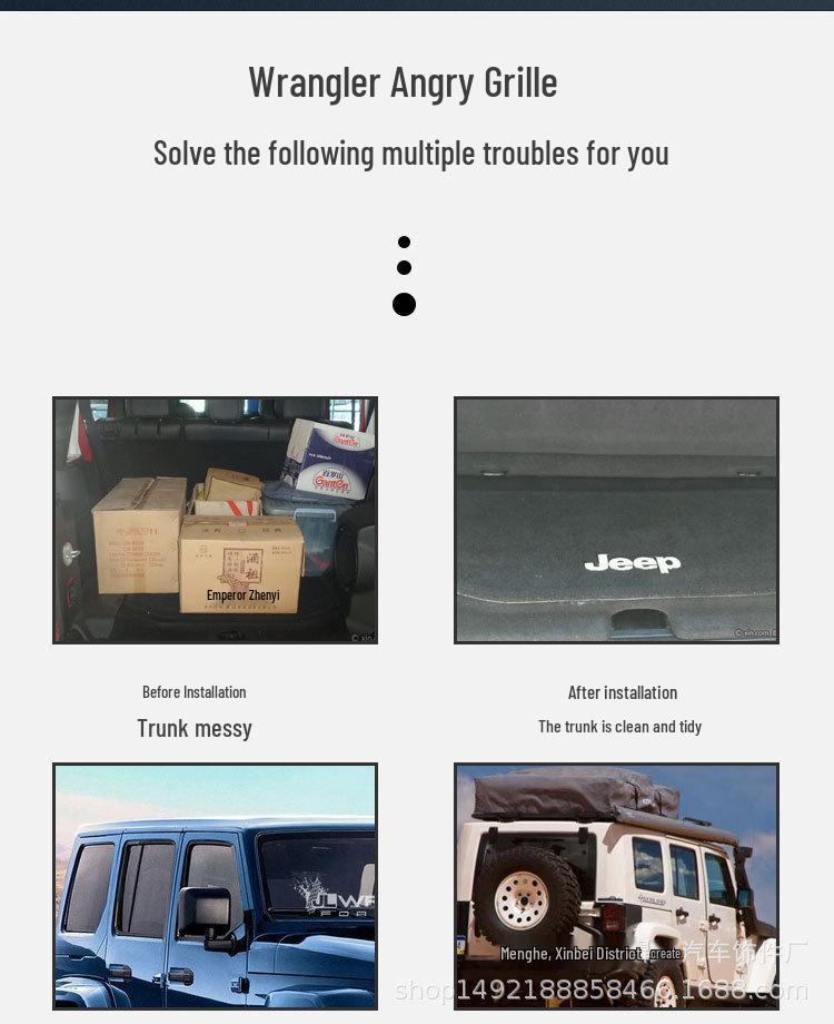 JL Wrangler 2018-2022 Roof Cross Bars Luggage Rack