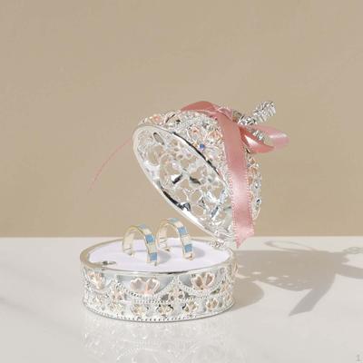 Boîte à alliances de mariage, joli bibelot à bijoux pour cérémonie de demande en mariage