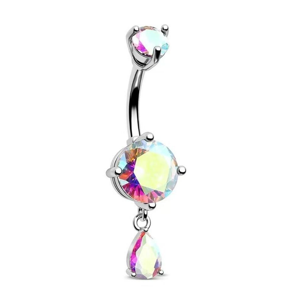 Crystal Navel Ring Stainless Steel Belly Piercing Jewelry Fashion Belly Button Rings Sexy