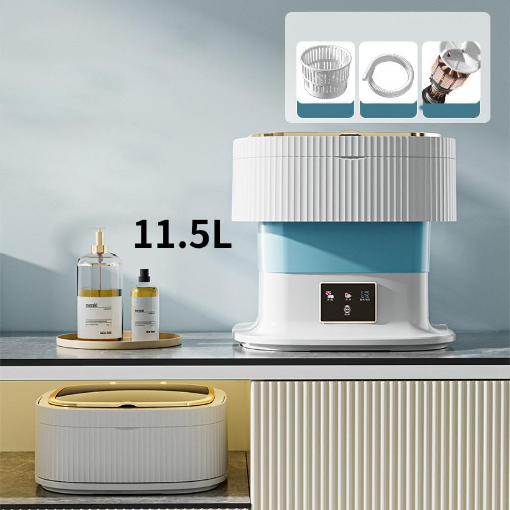

Foldable Mini Washing Machine 11.5L Laundry Washer For Children Underwear Socks