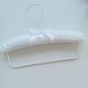 5pcs 25cm Satin Padded Hanger Silk Wrapped Clothes Hanger Clothes Hanging Silver Hook Sponge Hangers Clothes for Children Baby