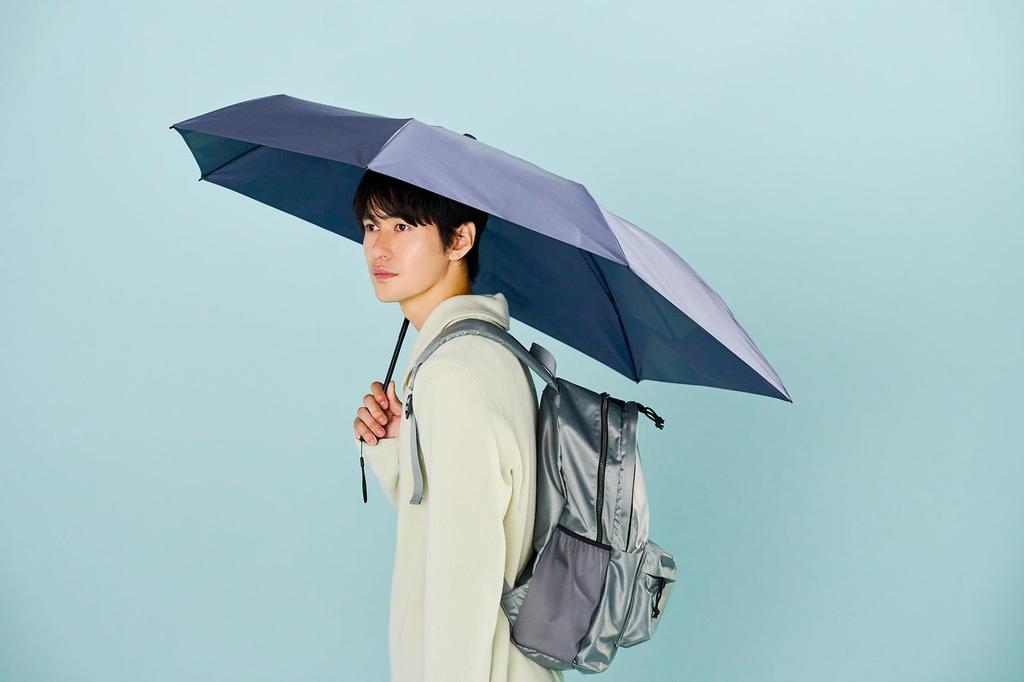 Waterfront Folding 55cm X 72cm LESS IS MORE Shut Extension Shape Memory Automatic Water Level 4 UV Umbrella, Black, (21.5") (28.7"), Series, "Quick