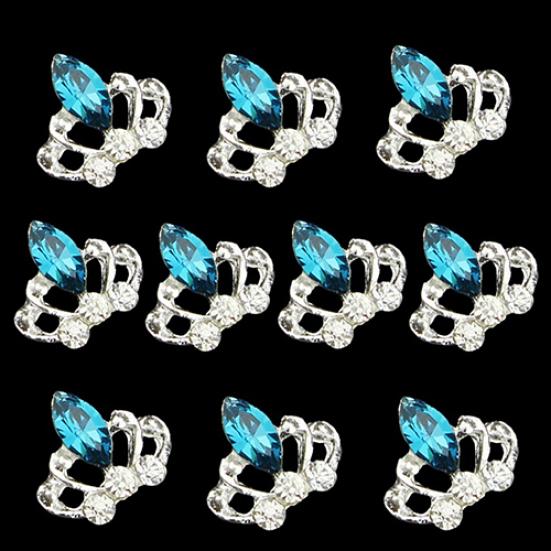 10 st 3D-krona Strass Nageldekoration Berlocker Nitar Manikyrverktyg