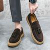 2024 Brown Fashion Elegant Tassels Casual Shoes For Men Comfortable Low Cut Men Loafers Hot Selling Classic Designer Men's Shoes