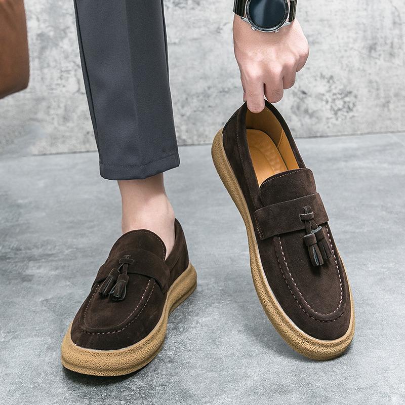 2024 Brown Fashion Elegant Tassels Casual Shoes For Men Comfortable Low Cut Men Loafers Hot Selling Classic Designer Men's Shoes