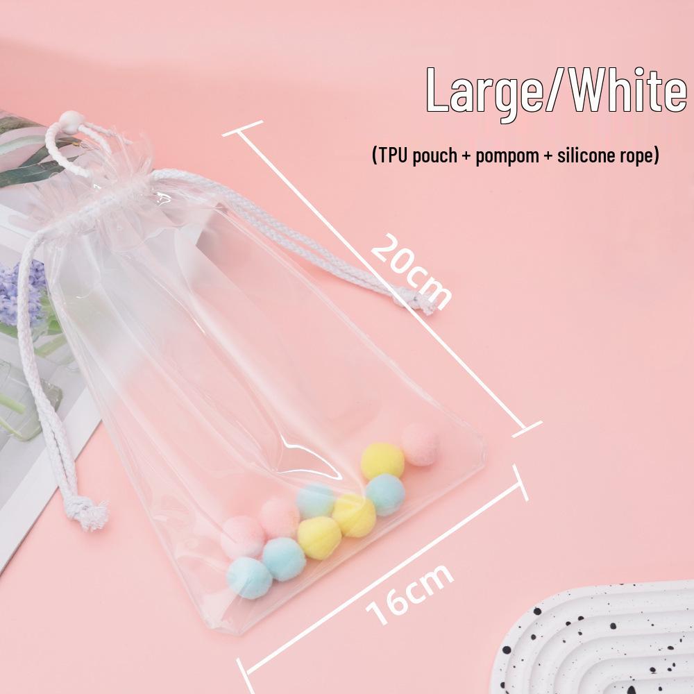 4.0 Heart Silicone Outdoor Doll Storage Case - Transparent, Dustproof, 20cm Protective Pouch