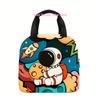 Cosmonaut 3D Printed Canvas Meal Bag for Unisex, Handbag Ice Bag Lunch  Multi Functional Meal  Insulation Meal (Non-Fo