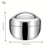 1 Pcs Apple Lunch Box With Circular Lid Office Worker Insulated Stainless Steel Lunch Box Student Partition Portable Lunch Box