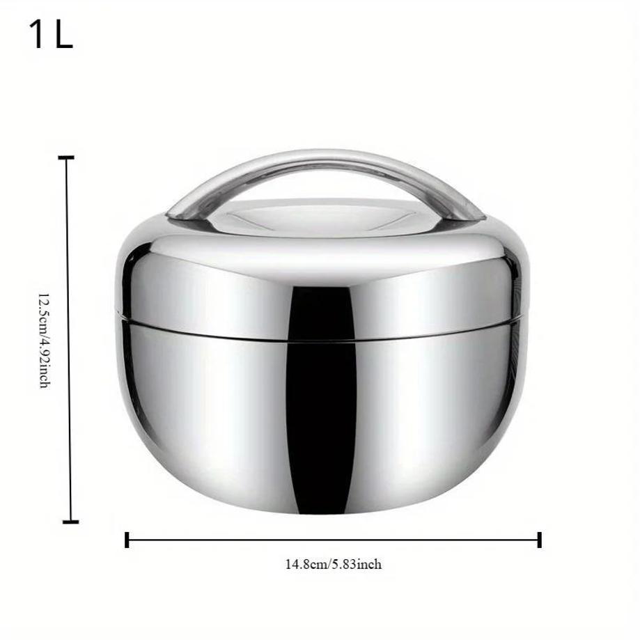 1 Pcs Apple Lunch Box With Circular Lid Office Worker Insulated Stainless Steel Lunch Box Student Partition Portable Lunch Box