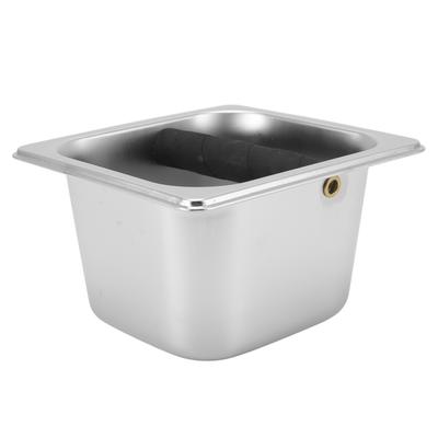 Stainless Steel Coffee Knock Box Coffee Grounds Container Box for Kitchen Canteen Western