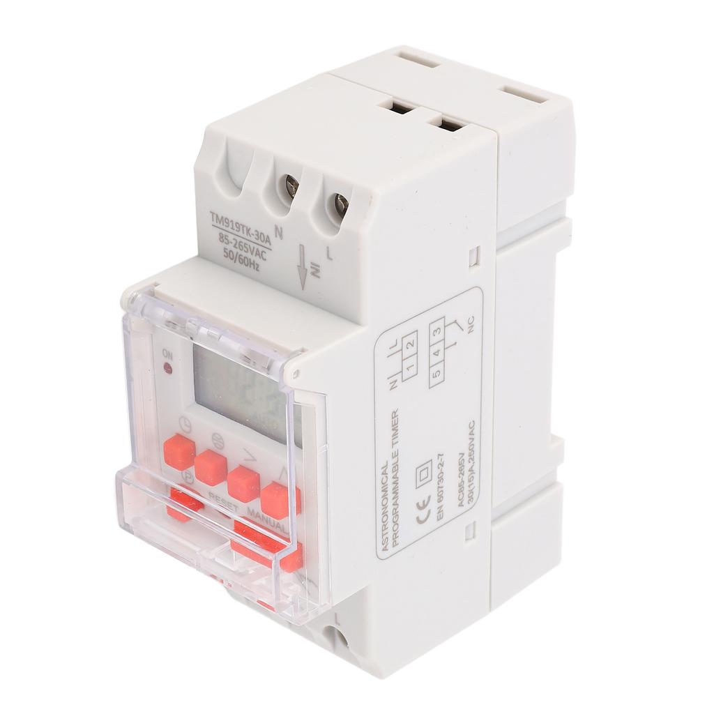 7 Days Programmable Timer Switch Digital LCD Display Electronic Countdown 24 Hours TM919TK30A