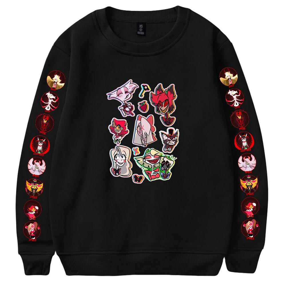 

Hazbin Hotel толстовка для мужчин 2024 осенняя мода новая толстовка для женщин и мужчин уличная одежда спортивный костюм свитшоты с круглым вырезом