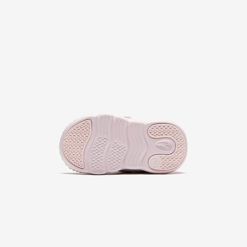 Anta Kids 5U Synthetic Leather Mesh Comfortable Versatile Lightweight Shock Absorbing Low Top Walking Shoes Baby Shoes Pink 322440001-2