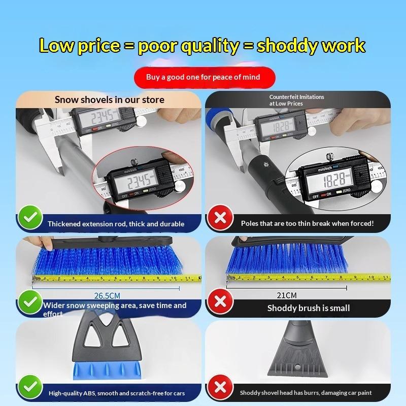 Snow Shovel Car Snow Shovel Artifact Snow Plow Car Brush Car Glass Defrost Scraping Snow Deicing Winter Snow Removal Tool