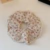 Floral Lace Pearl Scrunchie Hair Tie