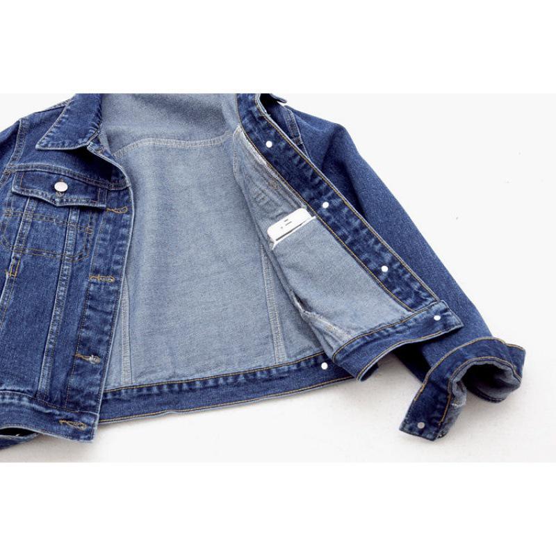 2023 Spring Women's Slim Fit Denim Jacket - Short, Versatile, Single-Breasted, Long Sleeve Cardigan Top