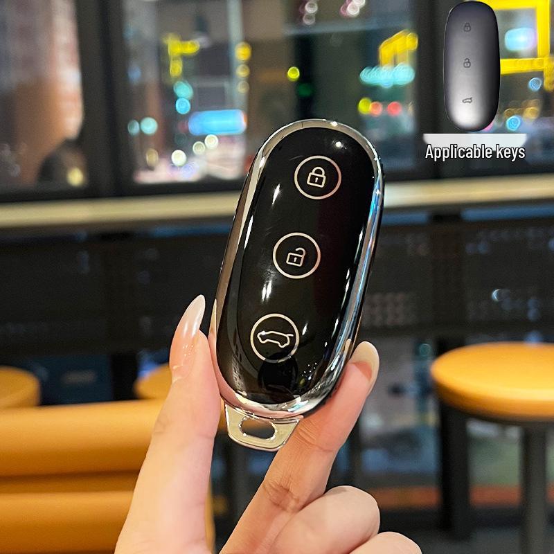 Kompatible TPU-Schlüsselhülle für Ideal L6, L9, L8 Autos - Unisex Vollschutz-Schlüsseltasche mit Schnalle