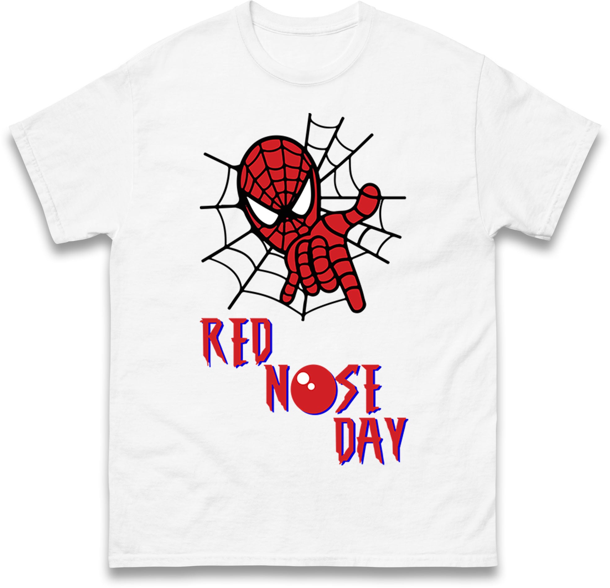 Spider-Man Red Nose Day Mens T Shirt Womens Tops Tees XL