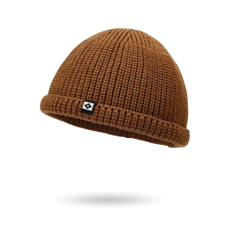 

[Zoubatt] islam watch knit hat men s summer knit hat watch cap spring summer fall winter beanie hat seamless Stretchy ladies Free size (caramel)