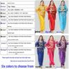 Women's Ethnic Long Sleeve Performance Set: Belly Dance Highlight Pants & Top