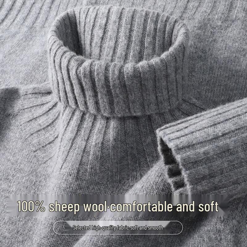 

SNOWFLYING Women s 100% Lambswool High-Neck Sweater M