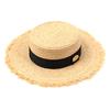 Yunibeosyeolkemiseuteuli Gold Metal Natural Flat Fedora Summer Fedora