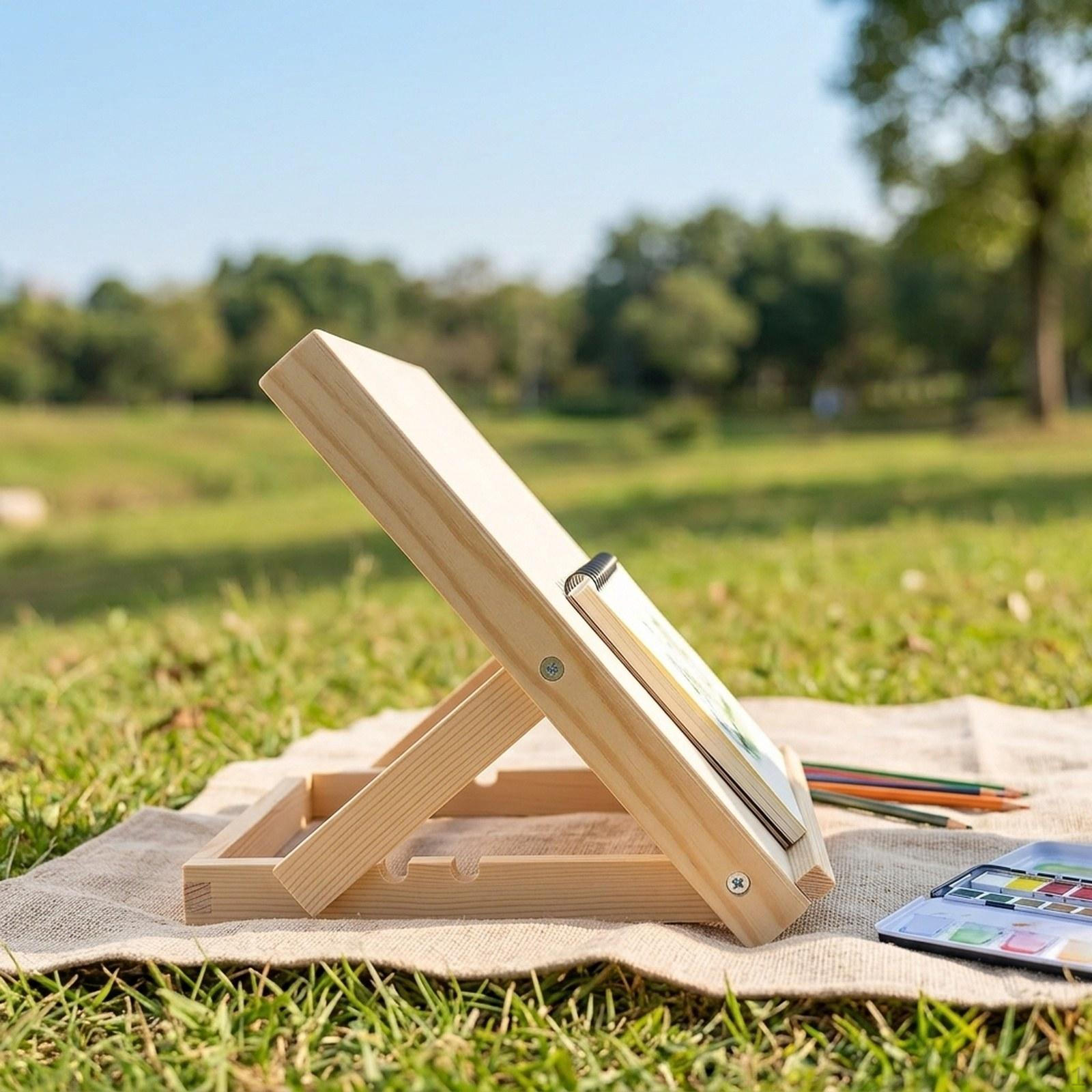 Tabletop Easel for Painting Wooden Folding Versatile Sketching Board Display Holder 23cmx33cm