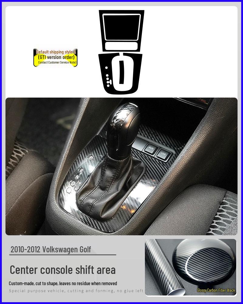 Golf 6th/7th/7.5th Gen Carbon Fiber Interior Console & Gear Shift Sticker.