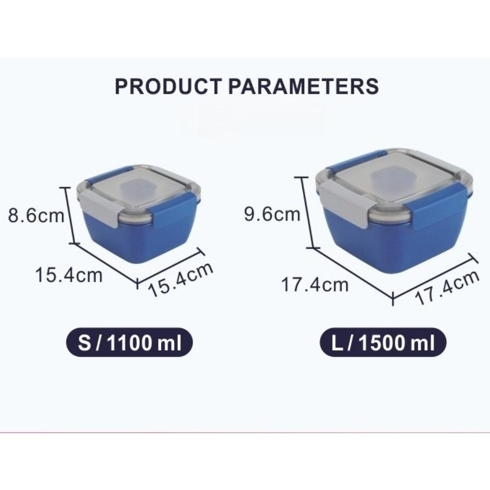 Salad Lunch Container 50 Oz Salad Container with 3 Compartment Reusable Bento Box for Adults Stackable Lunch Bowl