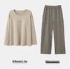 2025 New Couple's Pure Cotton Striped Pajama Set - Long Sleeve for Spring and Autumn